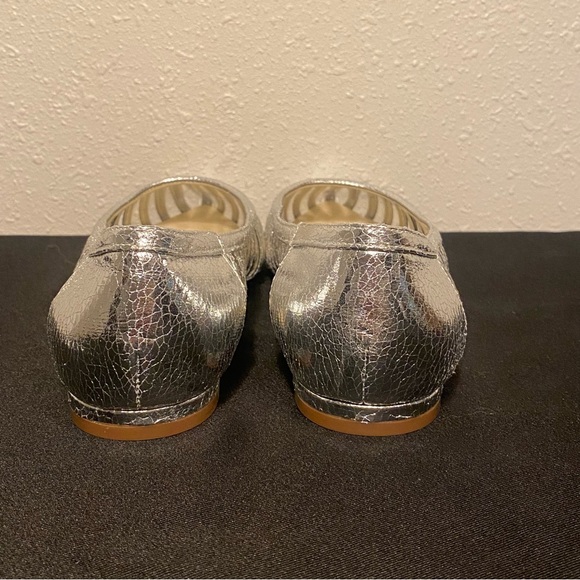 Jessica Simpson Crinah silver flats size 8.5 - Picture 5 of 6